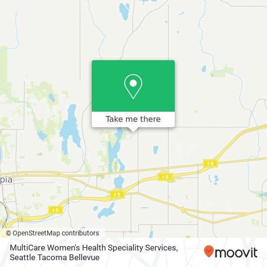 MultiCare Women's Health Speciality Services map