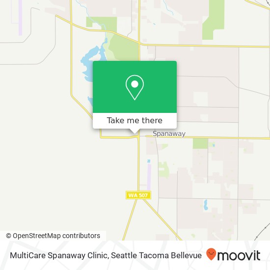 Mapa de MultiCare Spanaway Clinic