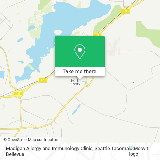 Mapa de Madigan Allergy and Immunology Clinic