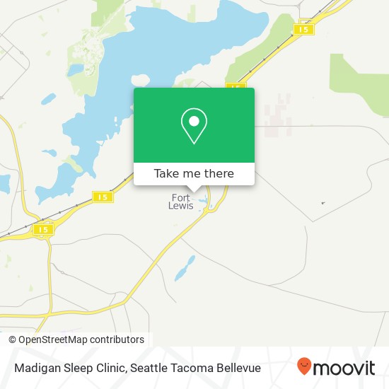 Madigan Sleep Clinic map