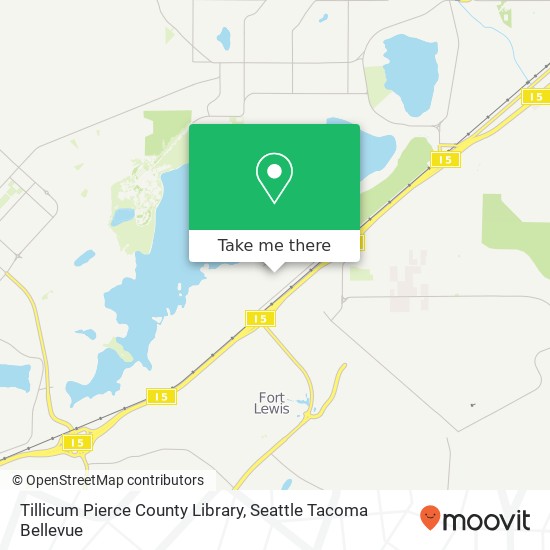 Mapa de Tillicum Pierce County  Library