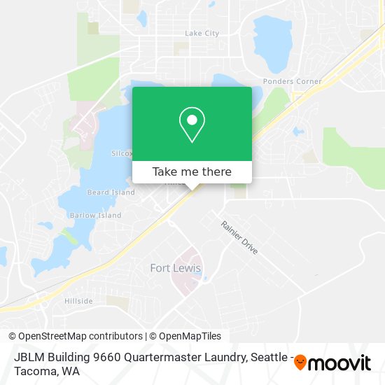 JBLM Building 9660 Quartermaster Laundry map