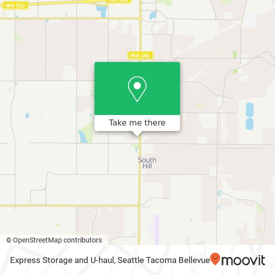 Express Storage and U-haul map