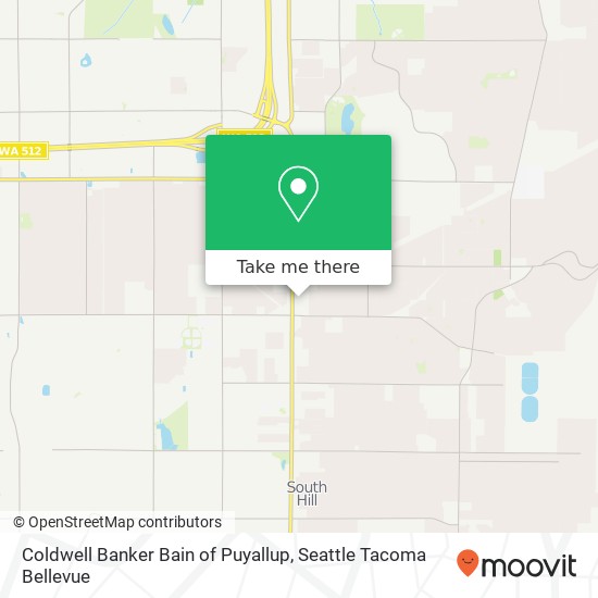 Coldwell Banker Bain of Puyallup map