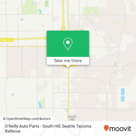 O'Reilly Auto Parts - South Hill map