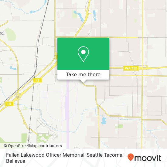 Fallen Lakewood Officer Memorial map