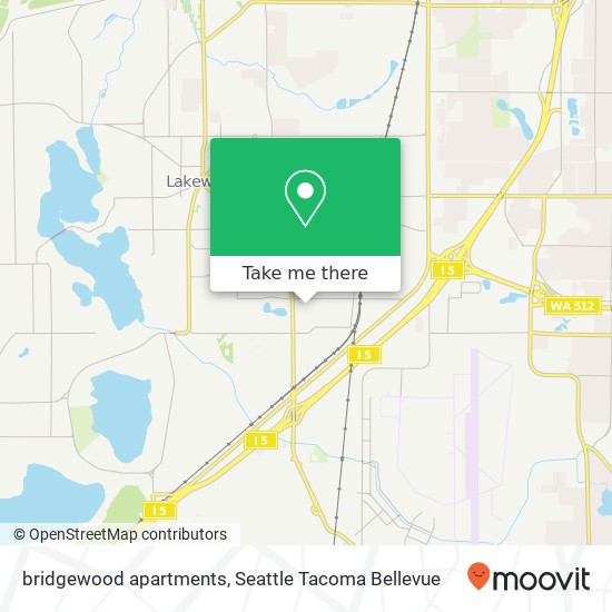 Mapa de bridgewood apartments