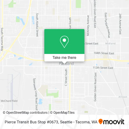Pierce Transit Bus Stop #0673 map