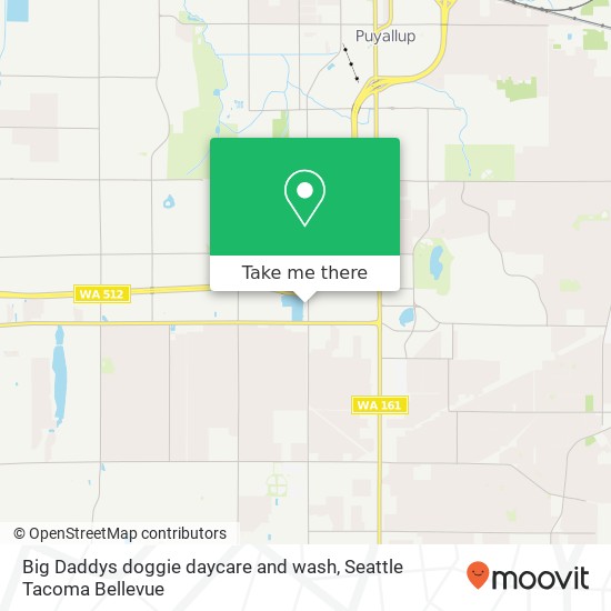 Big Daddys doggie daycare and wash map