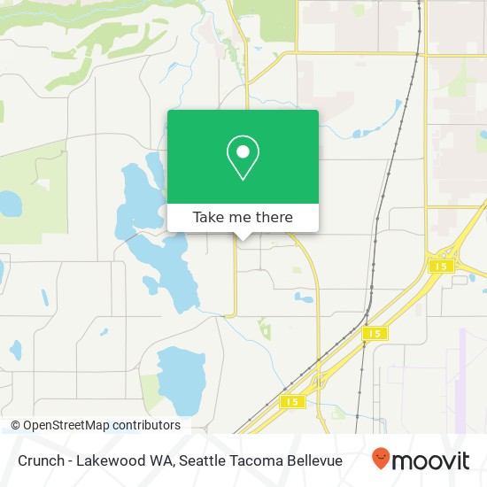 Crunch - Lakewood WA map