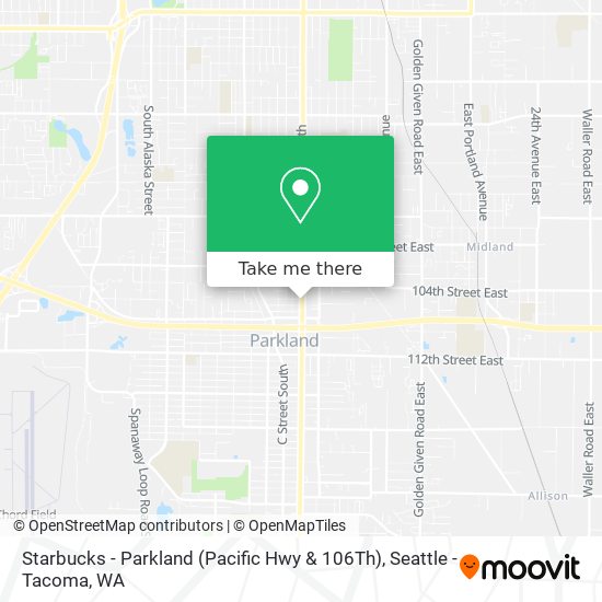 Starbucks - Parkland (Pacific Hwy & 106Th) map