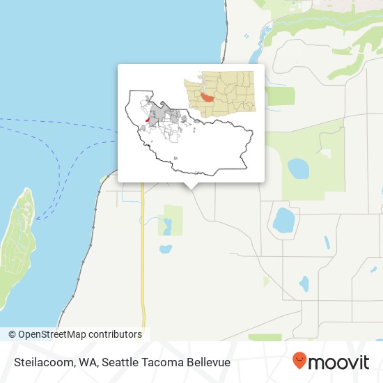 Mapa de Steilacoom, WA