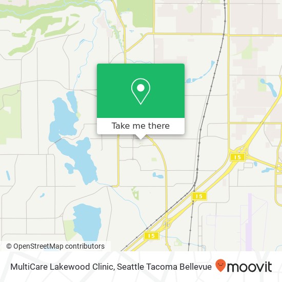 MultiCare Lakewood Clinic map