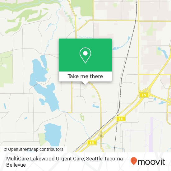 Mapa de MultiCare Lakewood Urgent Care