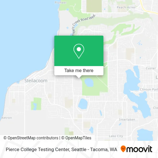 Pierce College Testing Center map