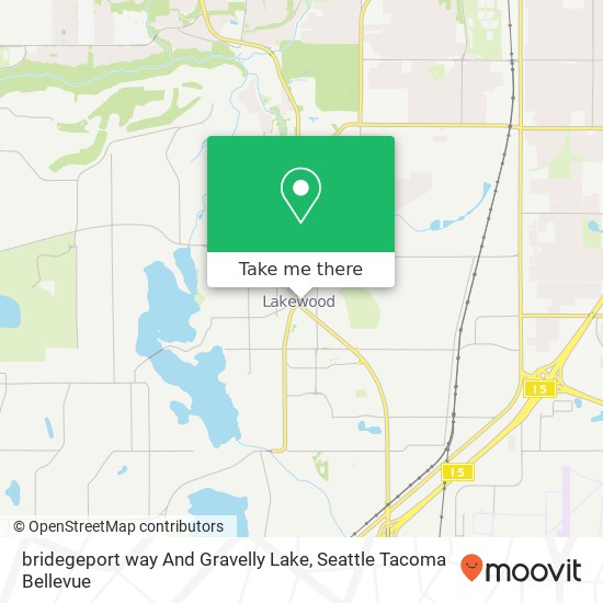 bridegeport way And Gravelly Lake map