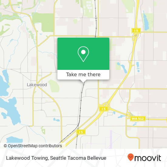 Lakewood Towing map