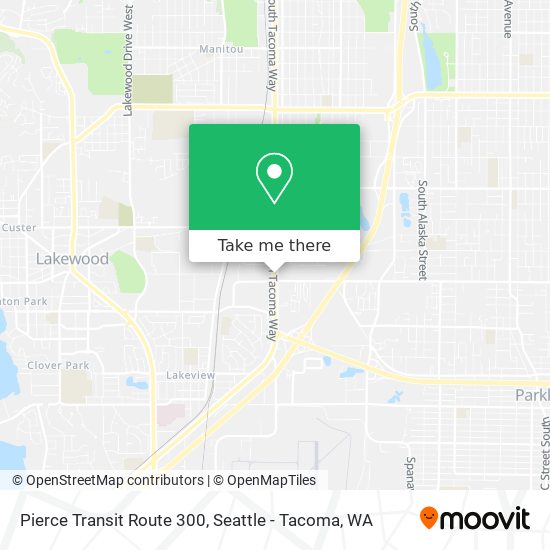Pierce Transit Route 300 map