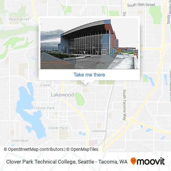 Mapa de Clover Park Technical College