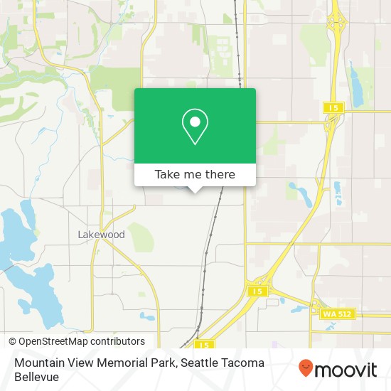 Mountain View Memorial Park map