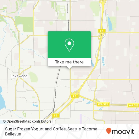 Sugar Frozen Yogurt and Coffee map