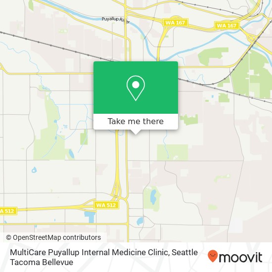 Mapa de MultiCare Puyallup Internal Medicine Clinic