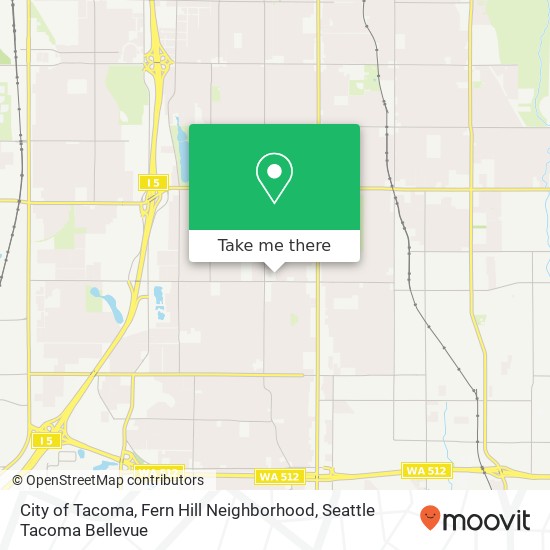Mapa de City of Tacoma, Fern Hill Neighborhood