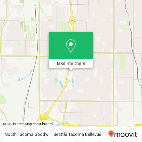 South Tacoma Goodwill map