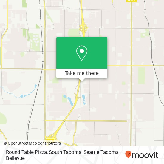 Mapa de Round Table Pizza, South Tacoma