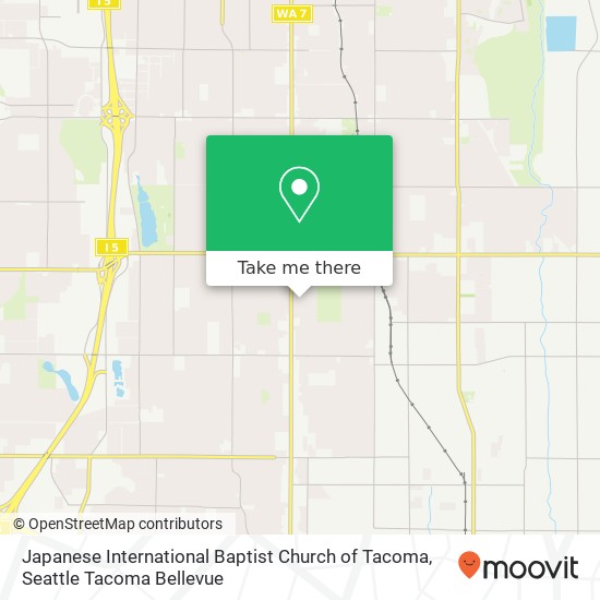 Japanese International Baptist Church of Tacoma map