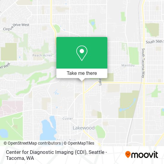 Center for Diagnostic Imaging (CDI) map