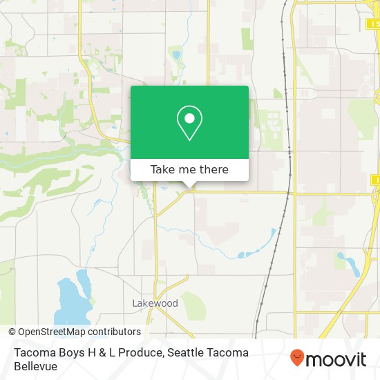 Tacoma Boys H & L Produce map