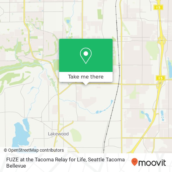 FUZE at the Tacoma Relay for Life map