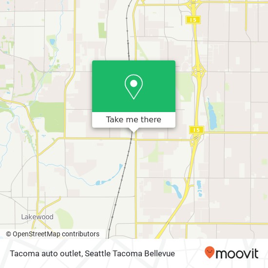 Mapa de Tacoma auto outlet