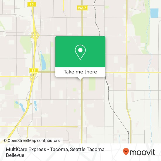 MultiCare Express - Tacoma map