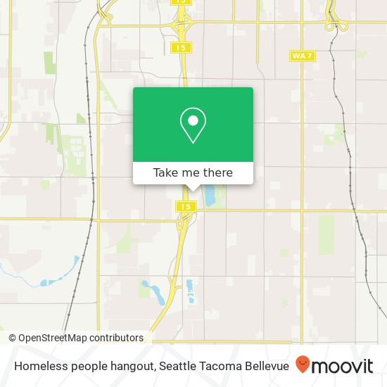 Homeless people hangout map
