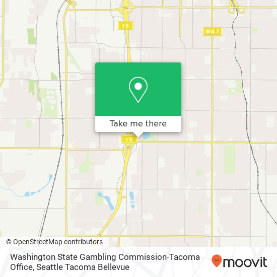Mapa de Washington State Gambling Commission-Tacoma Office