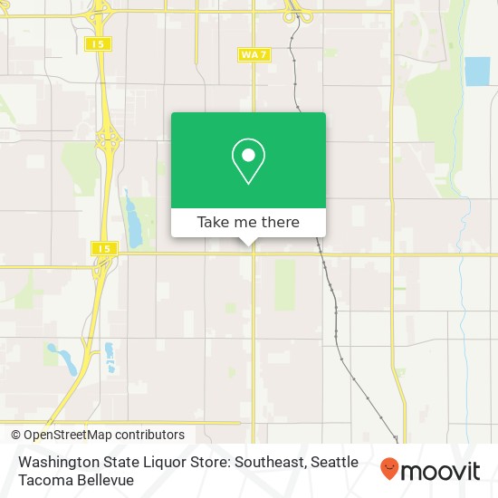 Mapa de Washington State Liquor Store:  Southeast