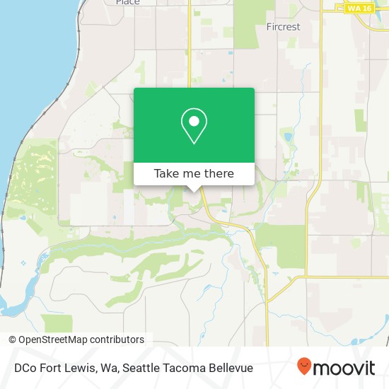 DCo Fort Lewis, Wa map