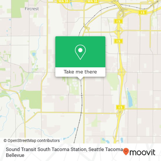 Sound Transit South Tacoma Station map