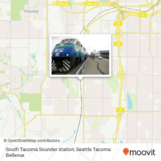 South Tacoma Sounder station map