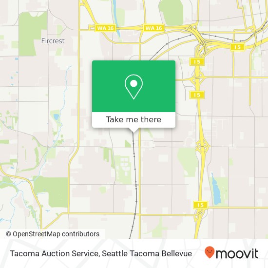 Tacoma Auction Service map