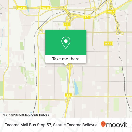 Mapa de Tacoma Mall Bus Stop 57