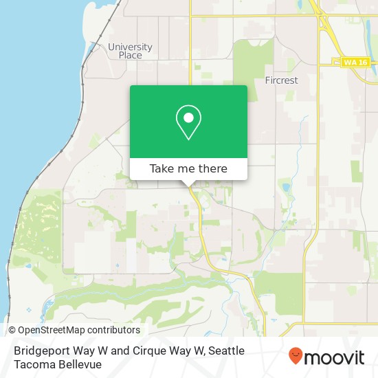 Mapa de Bridgeport Way W and Cirque Way W