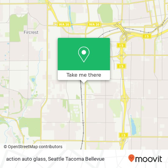 action auto glass map