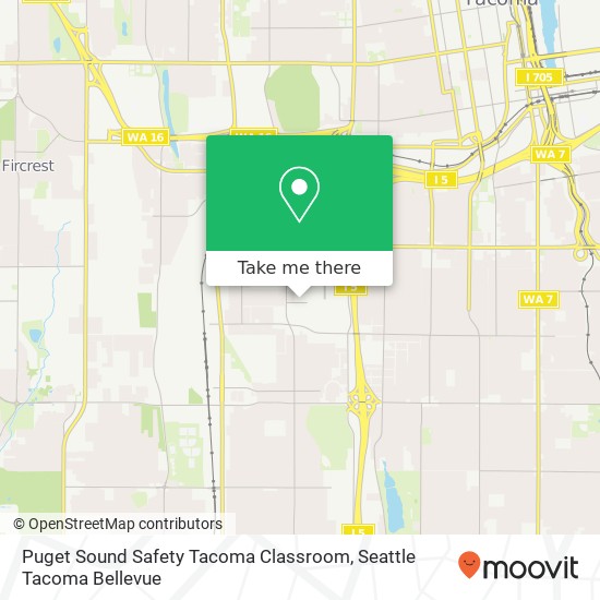 Puget Sound Safety Tacoma Classroom map