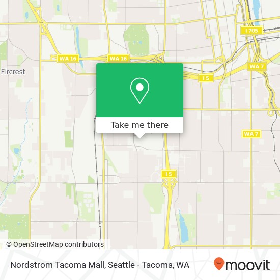 Nordstrom Tacoma Mall map