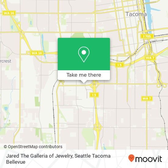 Mapa de Jared The Galleria of Jewelry