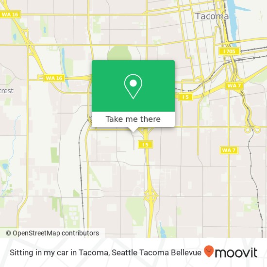 Mapa de Sitting in my car in Tacoma