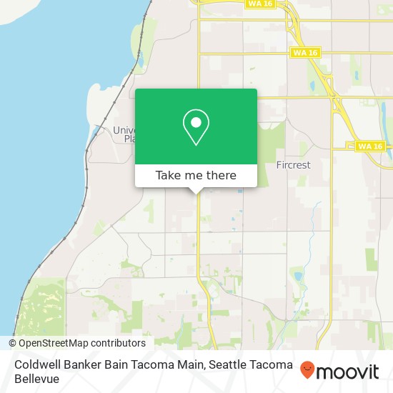 Mapa de Coldwell Banker Bain Tacoma Main